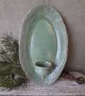 Veggfat med lysholder for telys - turkisgrønn thumbnail