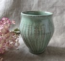 Turkis vase med striper thumbnail