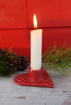 Hjertelysestake - rød 