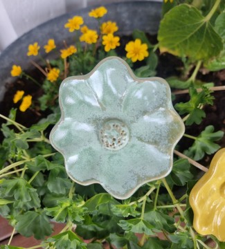 Blomst - hagedekorasjon - kobbergrønn 