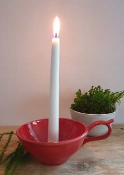 Kammerlysestake i rødt