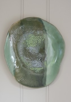 Veggfat - turkis og grønn