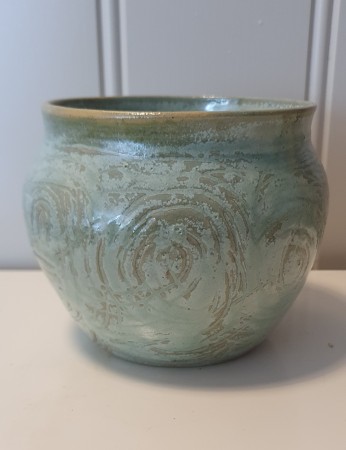 Turkis vase med mønster 